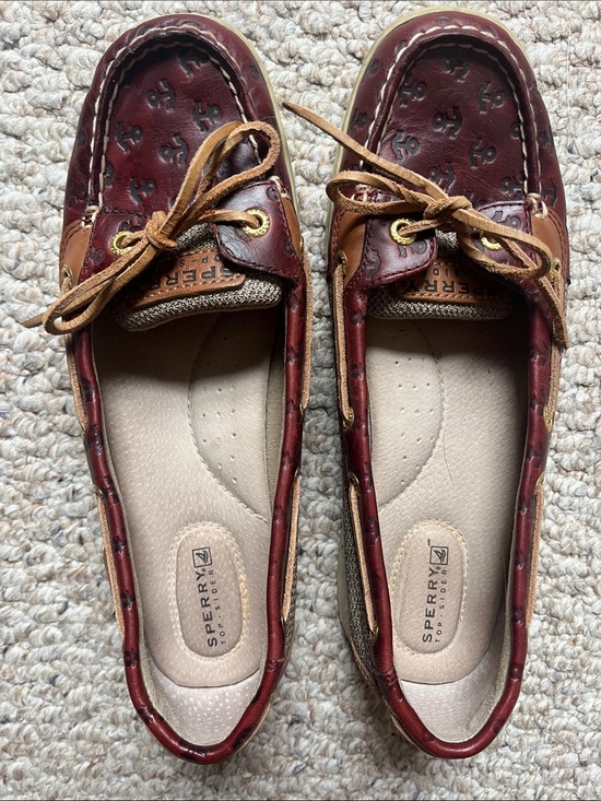 Sperry Shoes - Sperry Women's Burgundy and Tan Leather Moccasins